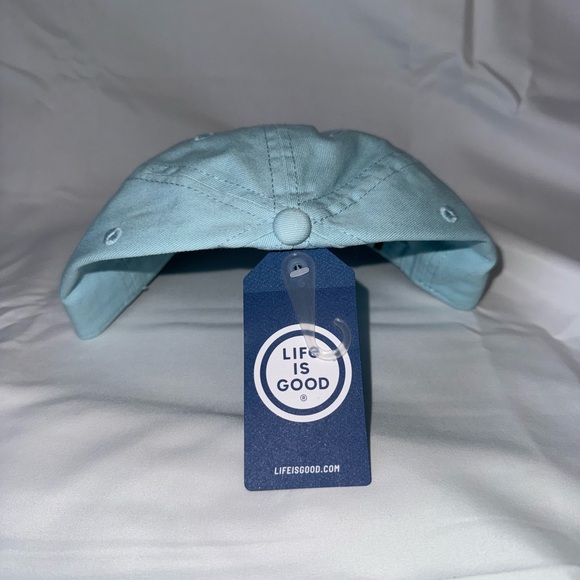 Life Is Good NWT Light Blue Aloha Cotton Baseball Cap - Picture 4 of 11